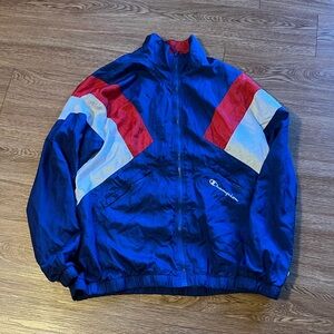 Champion Blue Red White Windbreaker Jacket
